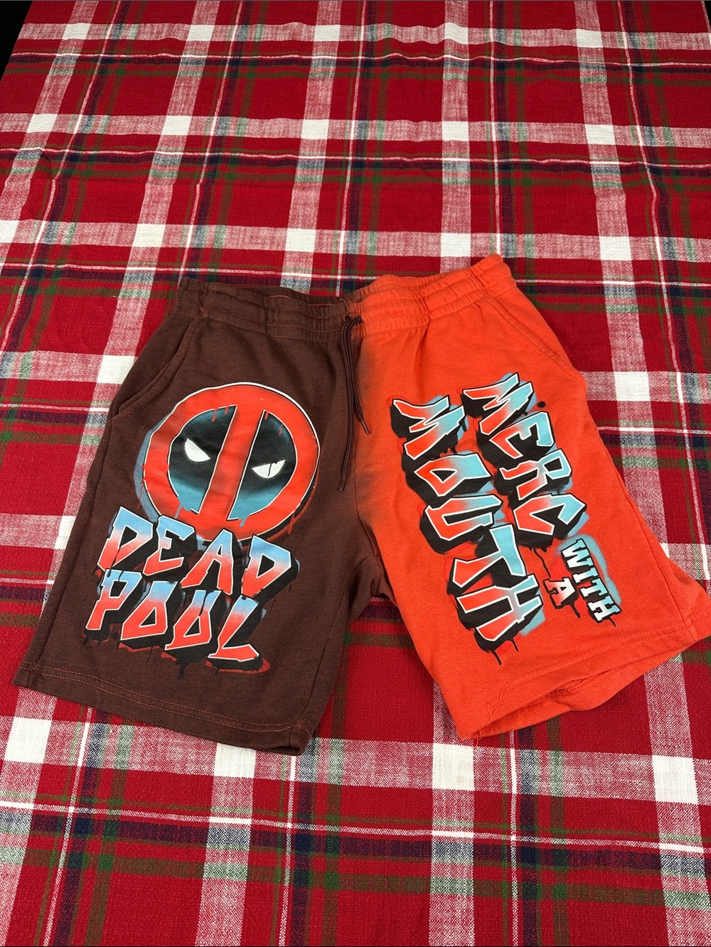 Marvel Two-Tone Brown & Orange Fleece Shorts